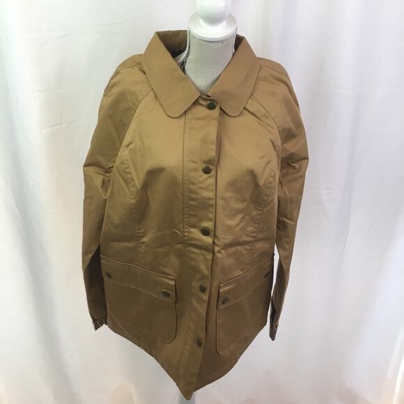 Denim&Co hi lo snap button Jacket Yellow Gold XS - Picture 6 of 13